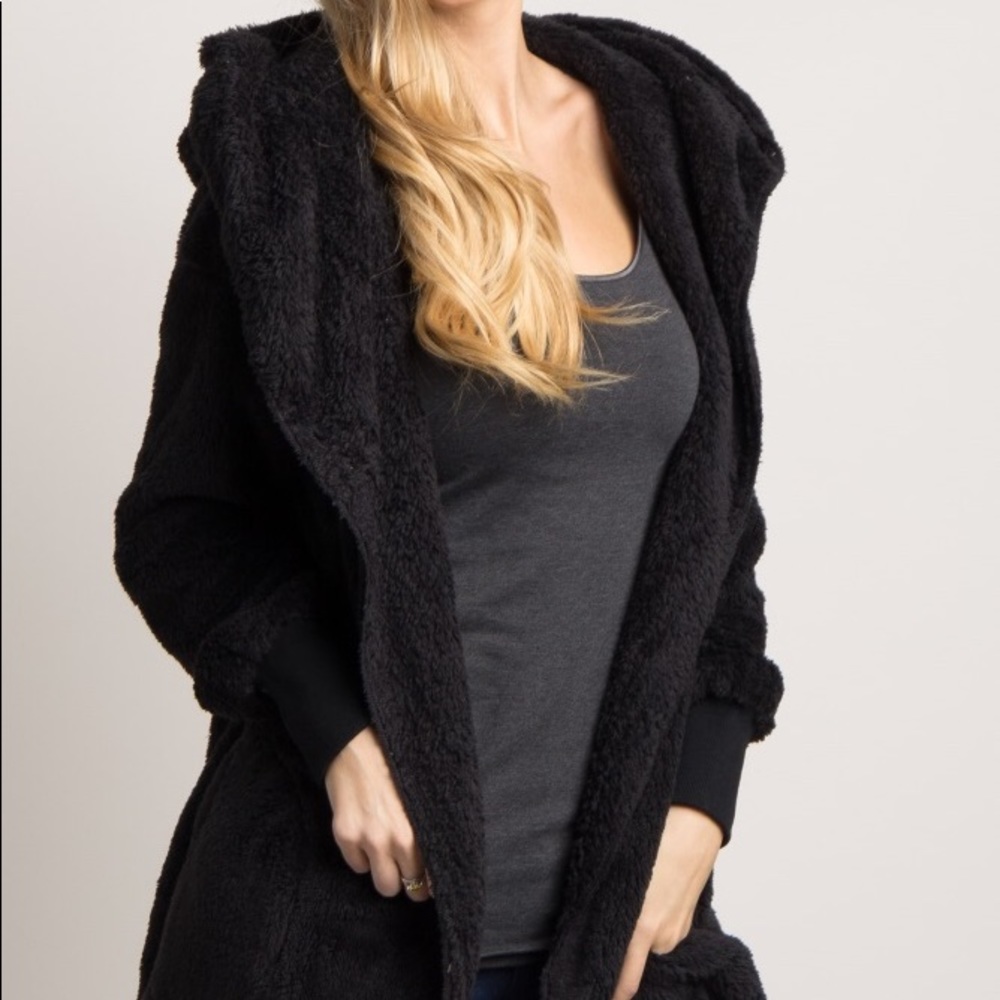 ⚡️✨NWT Trendy Black sherpa teddy bear coat jacket - Picture 7 of 8